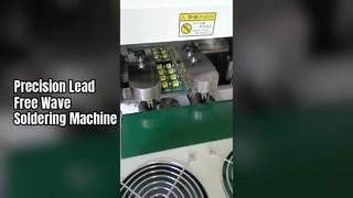 SMT Mini Otomatis Gelombang Ganda PCB Melalui lubang Mesin Penyolderan Gelombang Bebas Timbal PresisioSlder