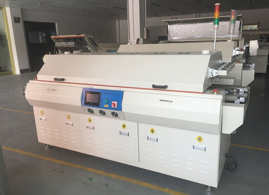 Otomatis SMT kecil 4 Zona Reflow Oven Dengan Kontrol PLC layar sentuh