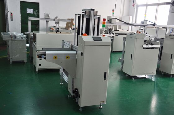 Pemuat majalah PCB otomatis Pemuat ujung belakang PCB Bentuk L Pemuat PCB Lift SMT Pemuat keluar untuk jalur produksi SMT