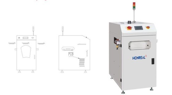 Otomatis Bare Board PCB Loader dan Unloader vakum dengan sinyal SMEMA