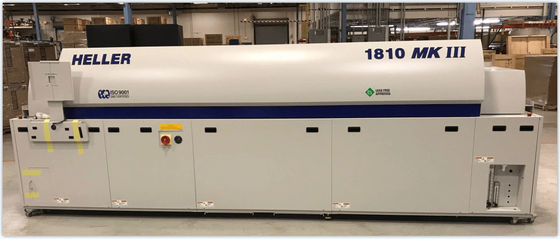 Heller 1810 MK5 10 Zona SMT Reflow Oven untuk pemadaman bebas timbal PCB 2&quot; 22&quot; 5 56 cm lebar