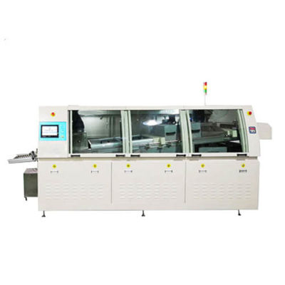 Mesin Soldering Gelombang Dip Otomatis 3 Zona Udara Panas Bagian Bawah Individual Kapasitas Pot Solder 390kg