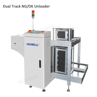 SMT Mesin Otomatis Dual Rails Multi Magazine NG OK Unloader Manufaktur Untuk Pcb Assembly Line