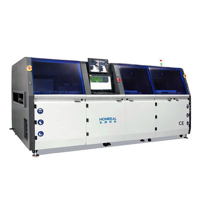 In Line One-Piece Type 2 Modules Selective Wave Soldering Machine HRX-31D Two Independent Pot Selective Solder